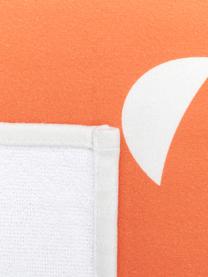 Serviette de plage légère avec lettrage Ciao, Blanc, orange