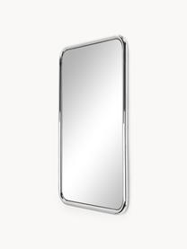Eckiger Wandspiegel Blake, Rahmen: Edelstahl, Spiegelfläche: Spiegelglas, Rückseite: Mitteldichte Holzfaserpla, Silberfarben, B 50 x H 80 cm