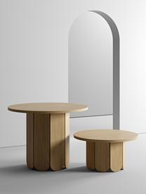 Kulatý jídelní stůl z dubové dýhy Soft, Ø 98 cm, Středně hustá dřevovláknitá deska (MDF) s dubovou dýhou, certifikovaná FSC®, Světlé dřevo, Ø 98 cm, V 74 cm