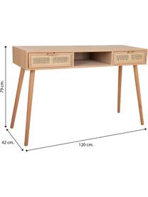 Pracovný stôl z dreva Cayetana, Drevo, Š 120 x V 76 cm