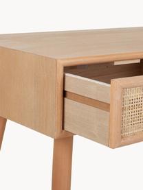 Bureau Cayetana van hout, Frame: gefineerd MDF, Handvatten: metaal, Poten: gelakt bamboehout, Bruin, hout, B 120 cm x H 76 cm