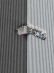 Schwebetürenschrank Monaco, 3-türig, Korpus: Holzwerkstoff, foliert, Leisten: Metall, beschichtet, Hellbeige, B 279 x H 217 cm
