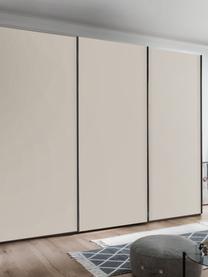 Schwebetürenschrank Monaco, 3-türig, Korpus: Holzwerkstoff, foliert, Leisten: Metall, beschichtet, Beige, B 279 x H 217 cm