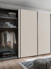 Schwebetürenschrank Monaco, 3-türig, Korpus: Holzwerkstoff, foliert, Leisten: Metall, beschichtet, Beige, B 279 x H 217 cm