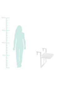 Balkon klaptafel Lodge van hout, Gelakt acaciahout, Wit, 57 x 64 cm
