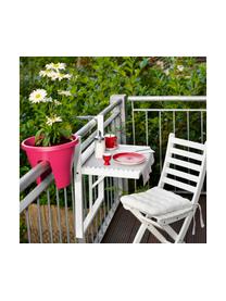 Table de balcon rabattable en bois Lodge, Blanc