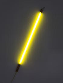 LED-Wandleuchte Linea mit Stecker, Dekor: Holz, Zitronengelb, Ø 4 x H 135 cm