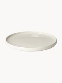 Platos llanos Pilar, 6 uds., Cerámica, Blanco crema, Ø 27 cm