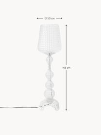 Lampadaire LED d'extérieur à intensité variable Kabuki, Plastique, Transparent, haut. 166 cm