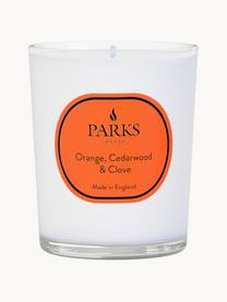 Geurkaars Aromatherapy (sinaasappel, cederhout & anjer), Houder: glas, Oranje, cederhout & kruidnagel, Ø 8 x H 9 cm