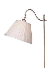 Lampada da terra con paralume in tessuto Charleston, Paralume: tessuto, Base della lampada: metallo rivestito, Struttura: metallo rivestito, Beige, ramato, Larg. 50 x Alt. 167 cm