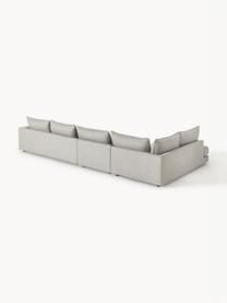 Canapé d'angle XL Tribeca, Tissu gris clair, larg. 405 x prof. 228 cm, méridienne à gauche