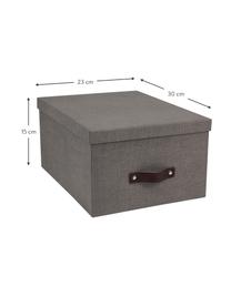 Skladovací box Gustav II, Šedá, Š 30 cm, V 15 cm