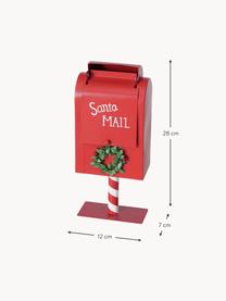 Dekorace Mailbox, Potažené železo, Červená, bílá, Š 7 cm, V 28 cm