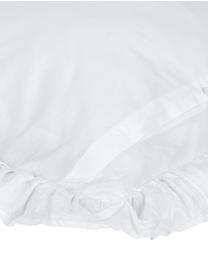 Gewaschener Baumwoll-Kissenbezug Florence mit Rüschen in Weiss, Webart: Perkal Fadendichte 180 TC, Weiss, B 50 x L 70 cm
