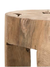 Stolička z teakového dřeva Java, Masivní teakové dřevo, Teakové dřevo, Ø 30 cm, V 40 cm