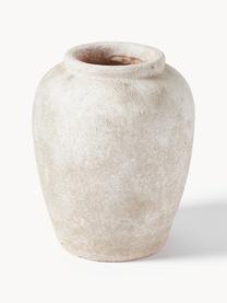 Vaso da terra con finitura sabbiata Leana, alt. 32 cm, Gres, Beige chiaro, Ø 26 x Alt. 32 cm