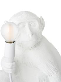 Design Außentischlampe Monkey mit Stecker, Leuchte: Kunstharz, Weiß, B 34 x H 32 cm