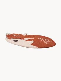 Kinderteppich Little Fox, Baumwolle, Nougat, Hellbeige, B 110 x L 70 cm