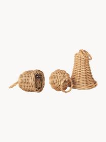 Set di 3 addobbi di Natale in rattan Bell, Rattan, Marrone chiaro, Set in varie misure