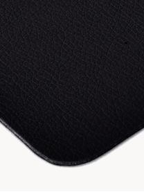 Posavasos de cuero sintético Pik, 4 uds., Plástico (PVC) es aspecto de cuero, Negro mate, An 10 x L 10 cm