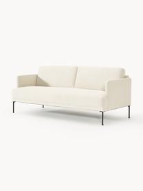 Sofa Fluente (3-Sitzer), Bezug: 100 % Polyester Der strap, Gestell: Massives Kiefernholz, Bir, Füße: Metall, pulverbeschichtet, Webstoff Off White, B 196 x T 85 cm