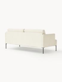 Sofa Fluente (3-Sitzer), Bezug: 100 % Polyester Der strap, Gestell: Massives Kiefernholz, Bir, Füße: Metall, pulverbeschichtet, Webstoff Off White, B 196 x T 85 cm