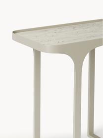 Console aspect travertin Bella, Aspect travertin beige clair, larg. 120 x haut. 75 cm