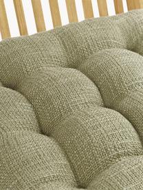 Cojín de asiento de algodón Sasha, Tapizado: 100% algodón, Verde oliva, An 40 x L 40 cm