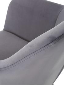 Fauteuil à bascule en velours gris Emilia, Velours gris