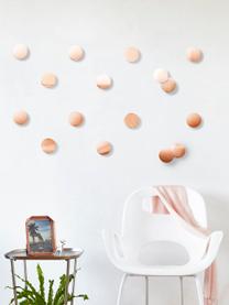 Wanddecoratieset Confetti Dots van metaal, 16-delig, Metaal, Koperkleurig, Ø 7 cm