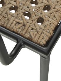 Krzesło ogrodowe Paola, Stelaż: metal malowany proszkowo, Czarny, beżowy, S 56 x G 59 cm