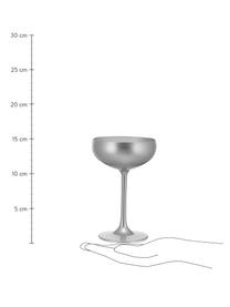 Krištáľové poháre na šampanské Elements, 6 ks, Krištáľové sklo, potiahnuté, Odtiene striebornej, Ø 10 x V 15 cm, 230 ml