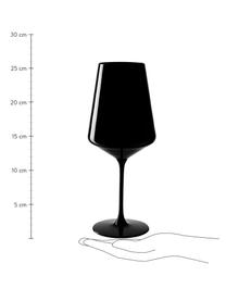 Bicchiere cocktail Etna 2 pz, Vetro laccato nero, Nero, Ø 11 x Alt. 26 cm, 750 ml