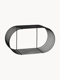 Półka ścienna z metalu Curva, W 33 cm, Metal powlekany, Czarny, S 61 x W 33 cm