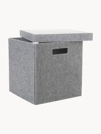 Pudełko do przechowywania Lena, Filc wykonany z tworzywa pochodzącego z recyklingu, Szary, W 32 x S 32 cm