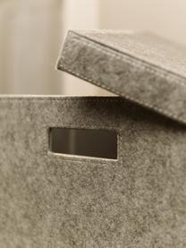 Aufbewahrungsbox Lena, Filz aus recyceltem Kunststoff, Grau, H 32 x B 32 cm