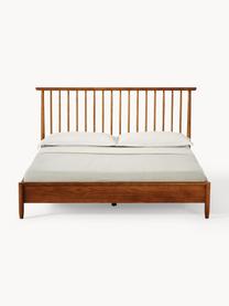 Cama de madera de pino Windsor, con cabecero, Madera de pino macizo

Este producto está hecho de madera de origen sostenible y con certificación FSC®., Madera de pino oscura, An 140 x L 200 cm