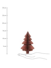 Décorations de sapin de Noël Foresto, 4 élém., Papier, Beige, vert, brun, Ø 9 x haut. 15 cm