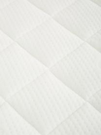 Cama continental Premium Dahlia, Patas: madera de abedul maciza p, Tejido blanco crema, An 140 x L 200 cm, dureza H2