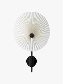 Applique grande a LED con luce regolabile Liris, Paralume: lamina in PVC con tessuto, Nero, bianco, Larg. 28 x Alt. 46 cm