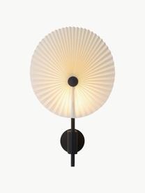 Applique grande a LED con luce regolabile Liris, Paralume: lamina in PVC con tessuto, Nero, bianco, Larg. 28 x Alt. 46 cm