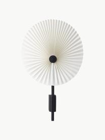 Applique grande a LED con luce regolabile Liris, Paralume: lamina in PVC con tessuto, Nero, bianco, Larg. 28 x Alt. 46 cm