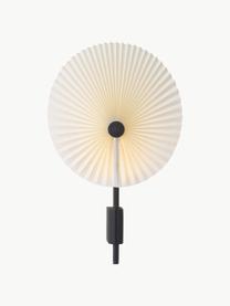 Applique grande a LED con luce regolabile Liris, Paralume: lamina in PVC con tessuto, Nero, bianco, Larg. 28 x Alt. 46 cm