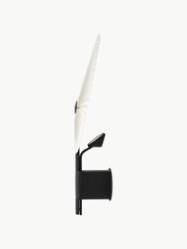 Applique grande a LED con luce regolabile Liris, Paralume: lamina in PVC con tessuto, Nero, bianco, Larg. 28 x Alt. 46 cm