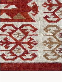 Passatoia kilim in lana tessuta a mano Ria, 100% lana

Nel caso dei tappeti di lana, le fibre possono staccarsi nelle prime settimane di utilizzo, questo e la formazione di lanugine si riducono con l'uso quotidiano, Tonalità rosse, Larg. 80 x Lung. 250 cm