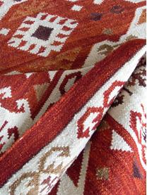 Kilim en laine tissé main Ria, 100 % laine

Les tapis en laine peuvent perdre des fibres lors des premières semaines et des peluches peuvent se former, ce phénomène est naturel et diminue à mesure de votre usage et du temps, Tons rouges, larg. 80 x long. 250 cm