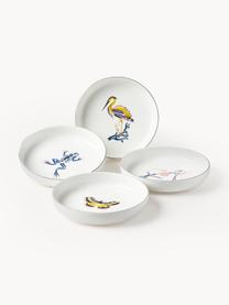 Vajilla Flamboyant, 4 comensales (12 pzas.), Porcelana, Multicolor con borde dorado, 4 comensales (12 pzas.)