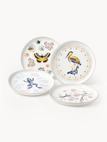 Vajilla Flamboyant, 4 comensales (12 pzas.), Porcelana, Multicolor con borde dorado, 4 comensales (12 pzas.)