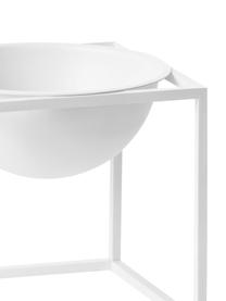 Design-Schale Kubus Ø 14 cm, Stahl, lackiert, Weiß, B 14 x H 14 cm
